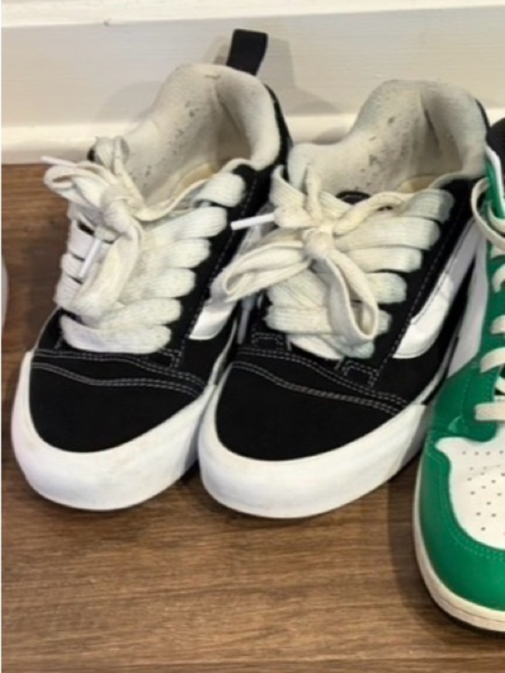 Vans Kids Black and White Skate Sneakers